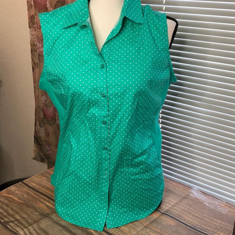 💜💜 Hester & Orchard Sleeveless ButtonUp Blouse Size 2